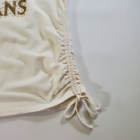 2377 * South Pole Jeans Studded V Neck Tee Top White Brown Size XL Vintage - Picture 7 of 15